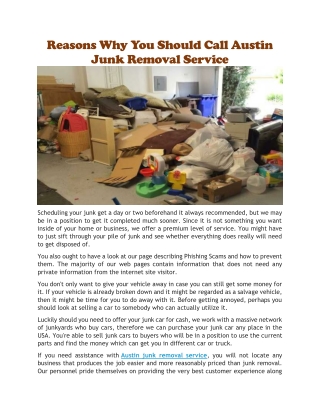 Austin junk removal service