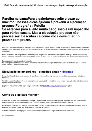 Está ficando interessante! 10 dicas contra a ejaculação adiantado ação