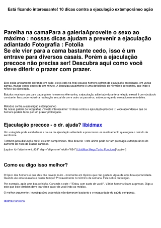 Está ficando interessante! 10 dicas contra a ejaculação antecipado ação