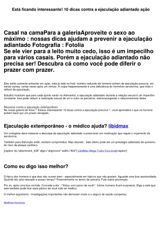 Está ficando interessante! 10 dicas contra a ejaculação precoce ação