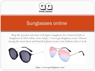 Sunglasses online 