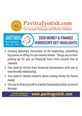 2020 Sagittarius Money and Finance Horoscope
