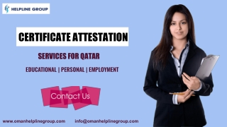 Fast and Reliable Certificate Attestation For Qatar...