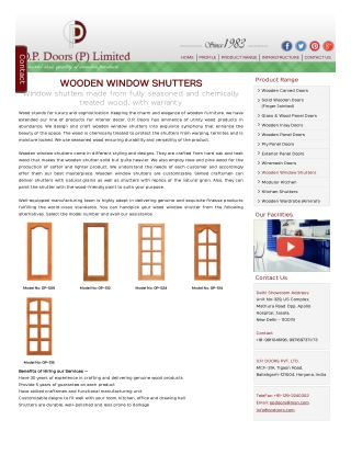 Wooden Window Shutters