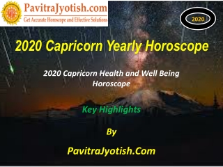 2020 Capricorn Health and Well Being Horoscope