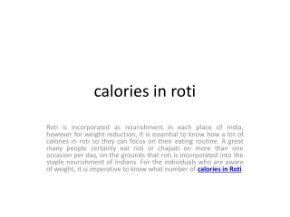 calories in roti