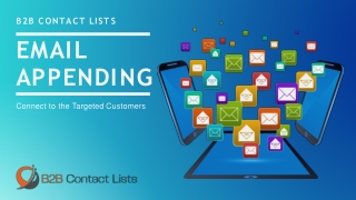 B2B Email Appending and email append services- B2B contact lists