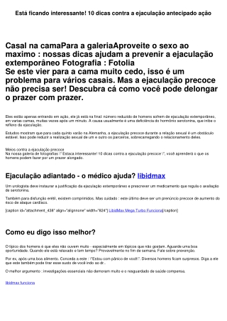 Está ficando interessante! 10 dicas contra a ejaculação precoce ação