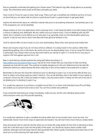 Tips That You Could Begin To Use Right now About Tunes Downloads