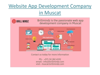 Website App Development Company Muscat | Brillmindz