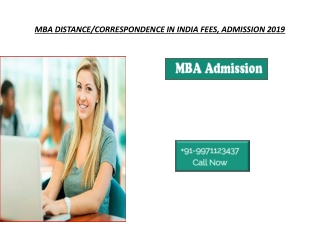 MBA Distance/Correspondence in india Fees, Admission 2019