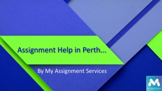 Assignment Help in Perth