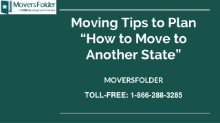 Moving Tips to Plan “How to Move to Another State”