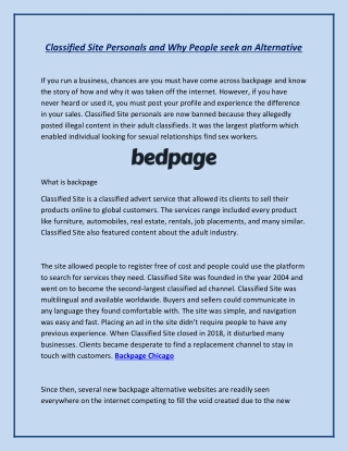 Backpage Chicago