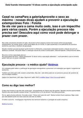 Está ficando interessante! 10 dicas contra a ejaculação adiantado ação