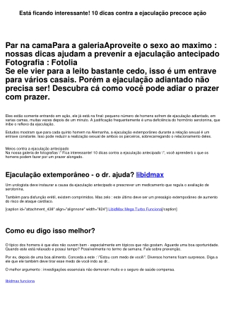 Está ficando interessante! 10 dicas contra a ejaculação antecipado ação