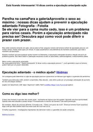 Está ficando interessante! 10 dicas contra a ejaculação antecipado ação