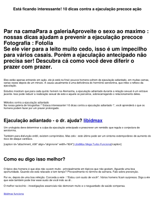 Está ficando interessante! 10 dicas contra a ejaculação precoce ação