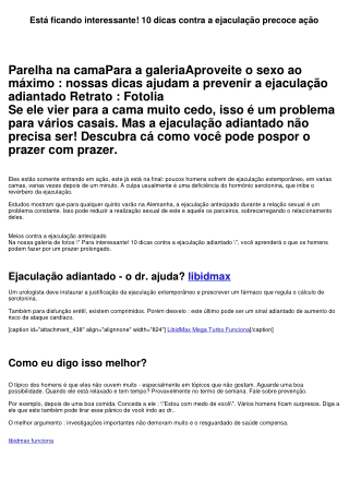 Está ficando interessante! 10 dicas contra a ejaculação adiantado ação