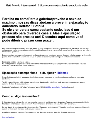 Está ficando interessante! 10 dicas contra a ejaculação antecipado ação