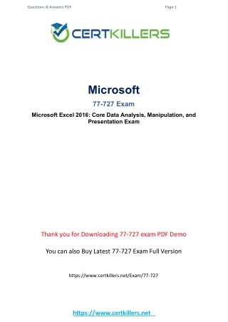 77-727 practice test download { exam pdf answers }