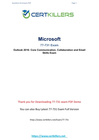 77-731 practice exam { questions pdf }