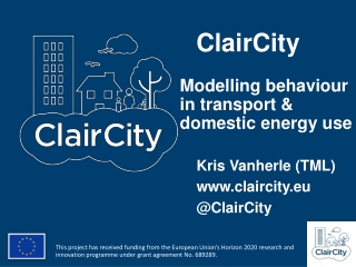 Modelling behaviour in transport &amp; domestic energy use