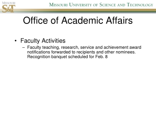 Office of Academic Affairs