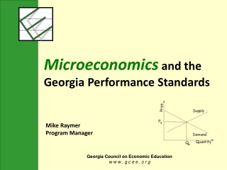 Microeconomics and the Georgia Performance Standards
