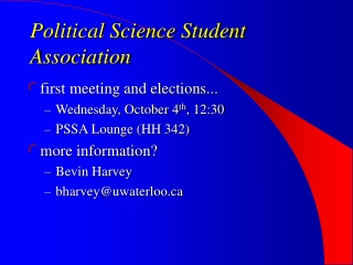 Political Science Student Association