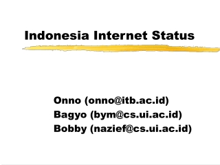 Indonesia Internet Status