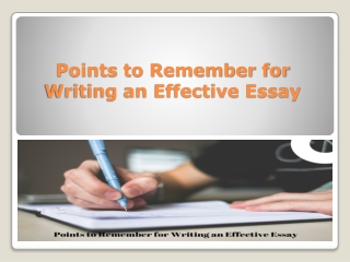 Tips for Writing an Effective Essay