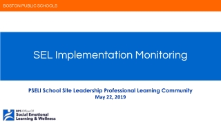 SEL Implementation Monitoring