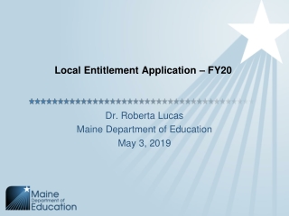 Local Entitlement Application – FY20