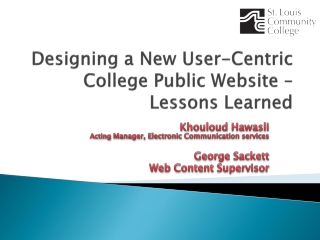 Designing a New User-Centric College Public Website – Lessons Learned