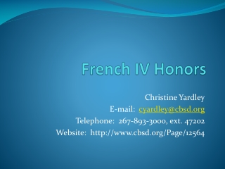 French IV Honors