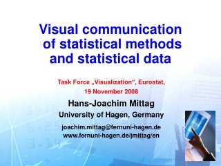 Visual communication of statistical methods and statistical data