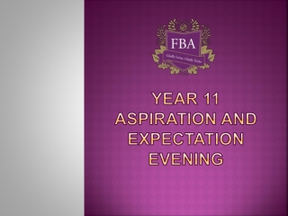 Year 11 Aspiration and Expectation evening