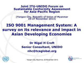 ISO 9001 Management System: A survey on its relevance and impact in Asian Developing Economies