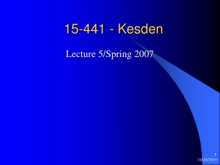 15-441 - Kesden