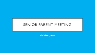 Senior Parent MEeting