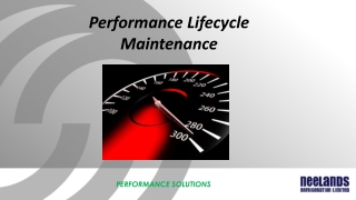 Performance Lifecycle Maintenance