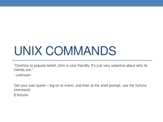 Unix Commands