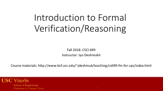 Introduction to Formal Verification/Reasoning