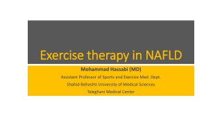 Exercise therapy in NAFLD