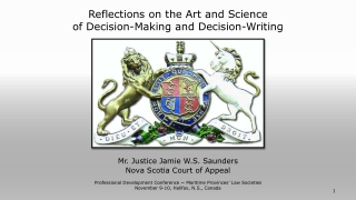 Reflections on the Art and Science of Decision-Making and Decision-Writing