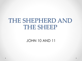 THE SHEPHERD AND THE SHEEP