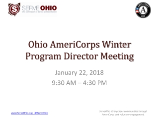 Ohio AmeriCorps Winter Program Director Meeting