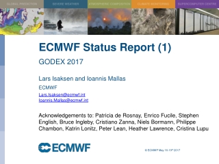 ECMWF Status Report (1)