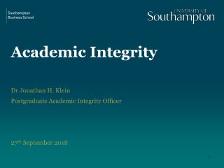 Academic Integrity